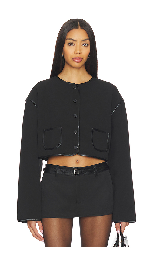 LIONESS Twilight Crop Jacket in Black. XL. Also in L, M