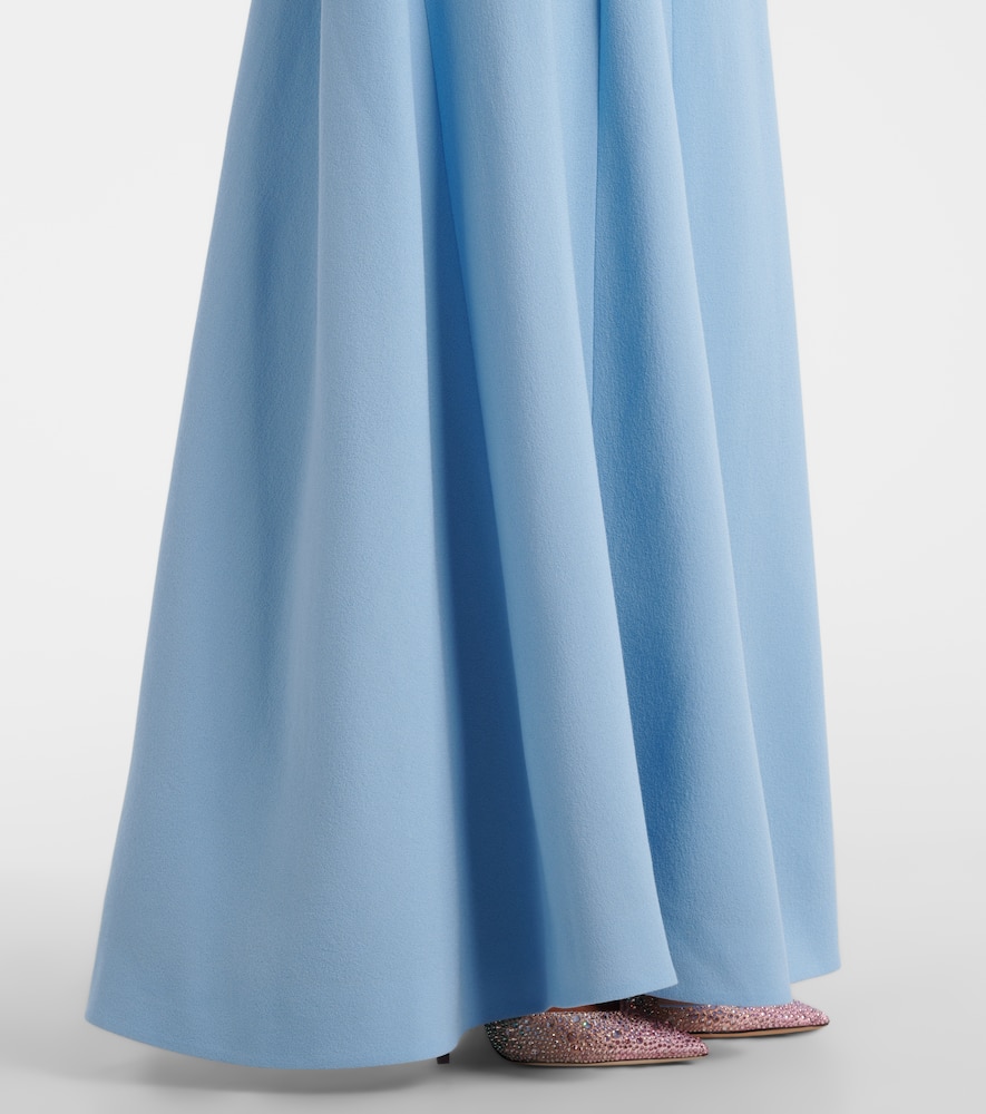Malinda wool crêpe gown