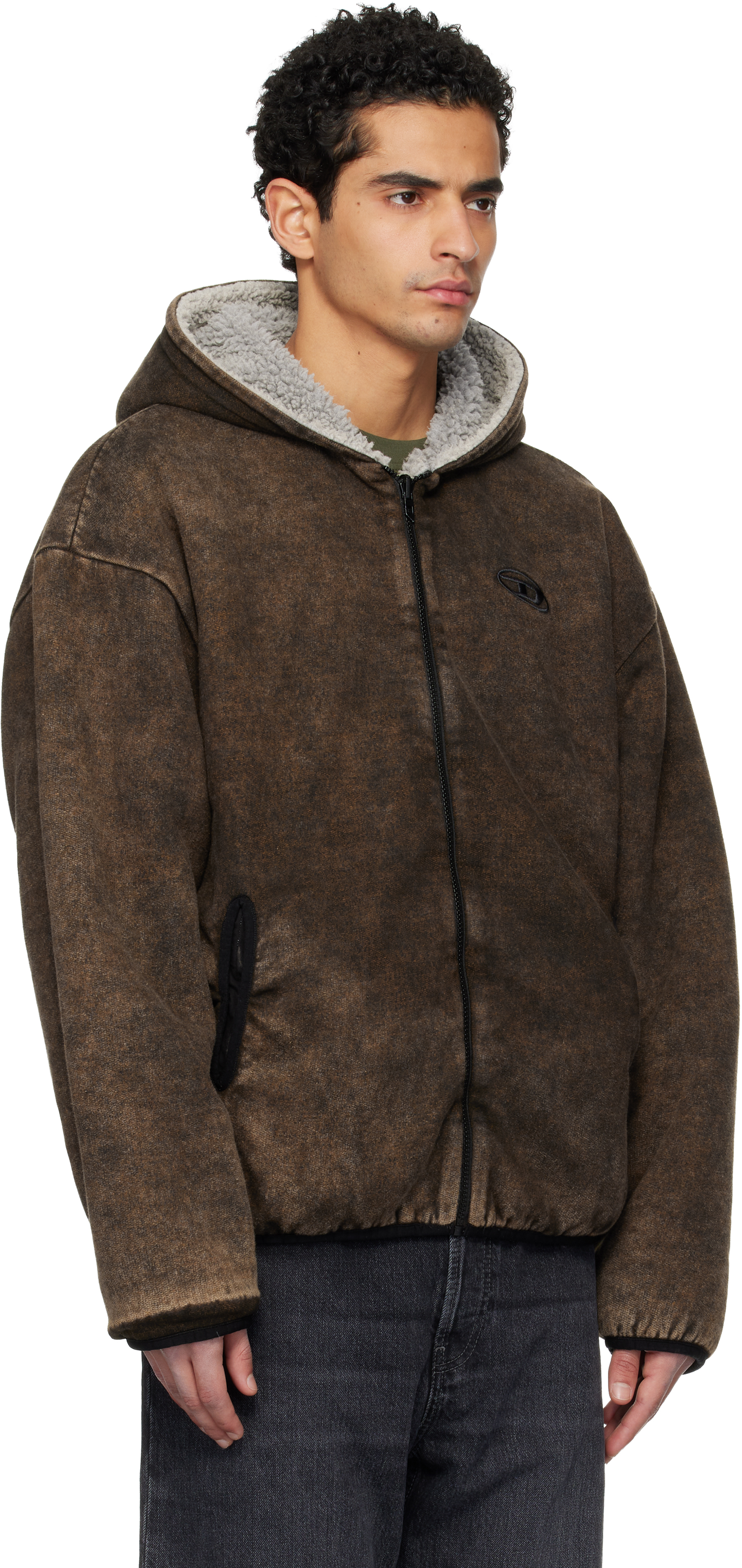 Brown & Beige S-Bryan Reversible Jacket