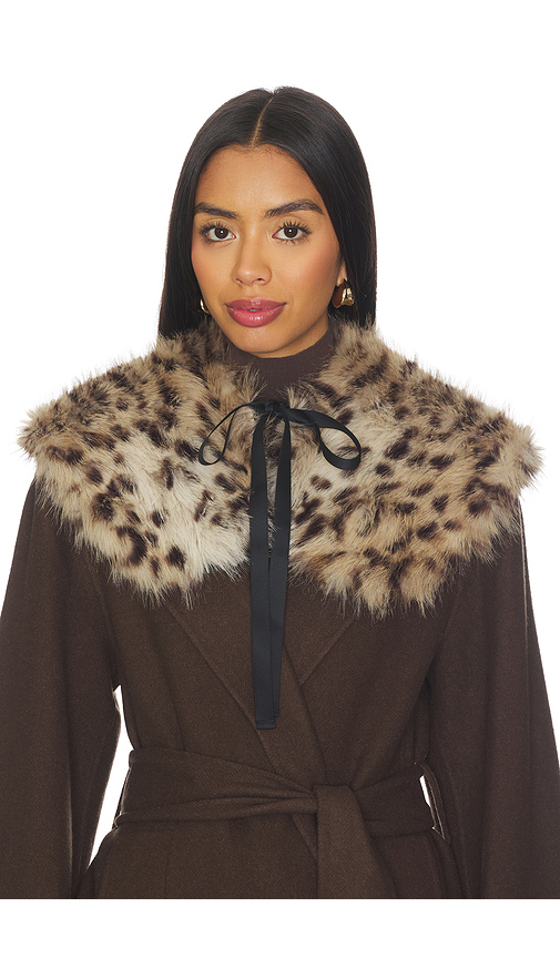 AKNVAS Lynx Faux Fur Collar in Brown