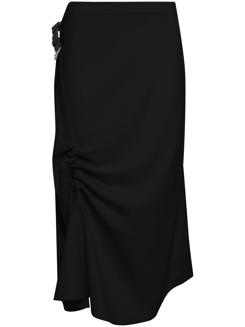 Fosforo draped midi skirt - Black