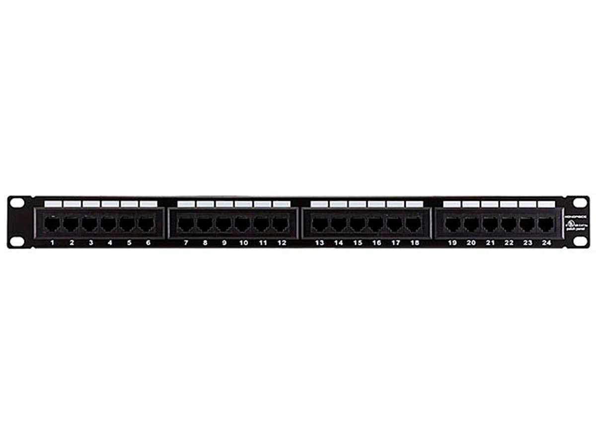 24-port Cat5e Patch Panel, 110 Type (568A/B Compatible)