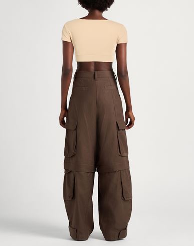 Woman Top Beige Size M Cotton, Elastane