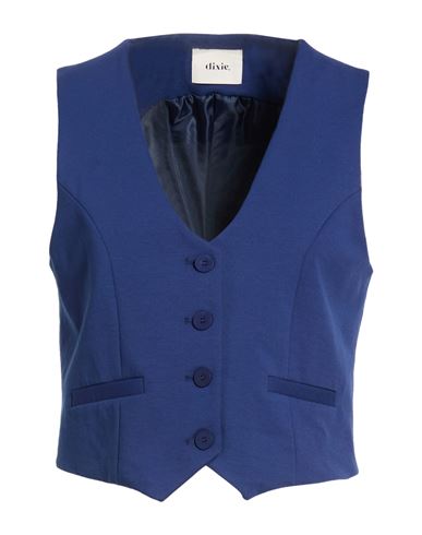 Woman Tailored Vest Blue Size S Polyester, Viscose, Elastane