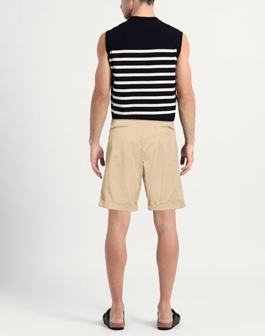 Man Shorts & Bermuda Shorts Sand Size 38 Cotton, Elastane