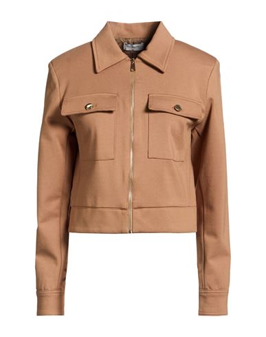 Woman Jacket Camel Size 4 Viscose, Polyamide, Elastane