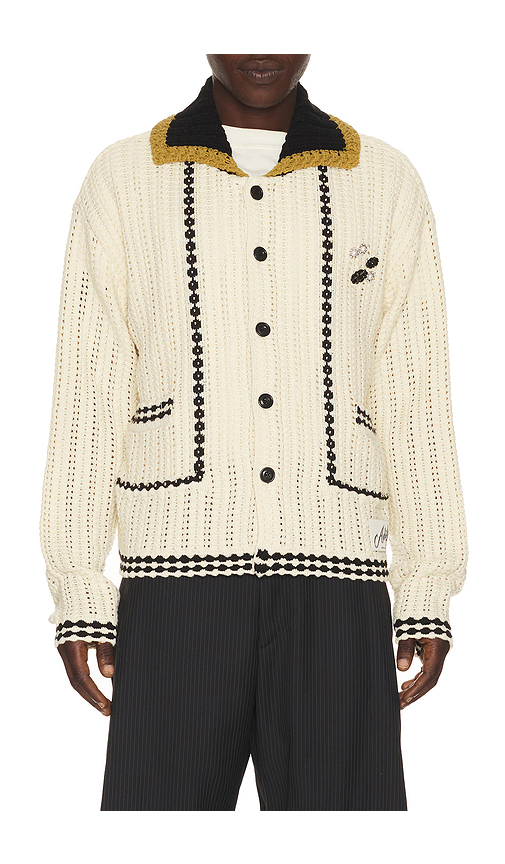 Andersson Bell Unisex New Fantasia Collar Cardigan in Ecru - Cream. L also in M, XL/1X
