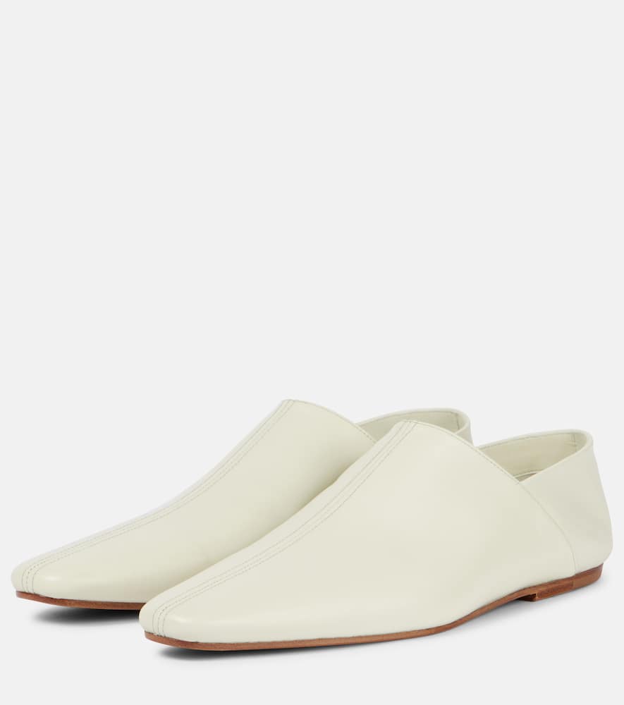 Leather slip-on shoes