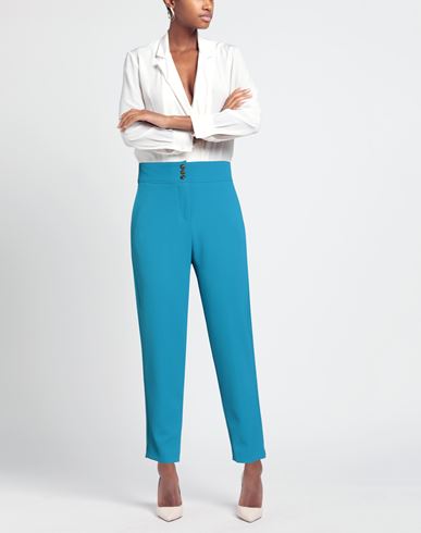 Woman Pants Azure Size 4 Polyester, Elastane