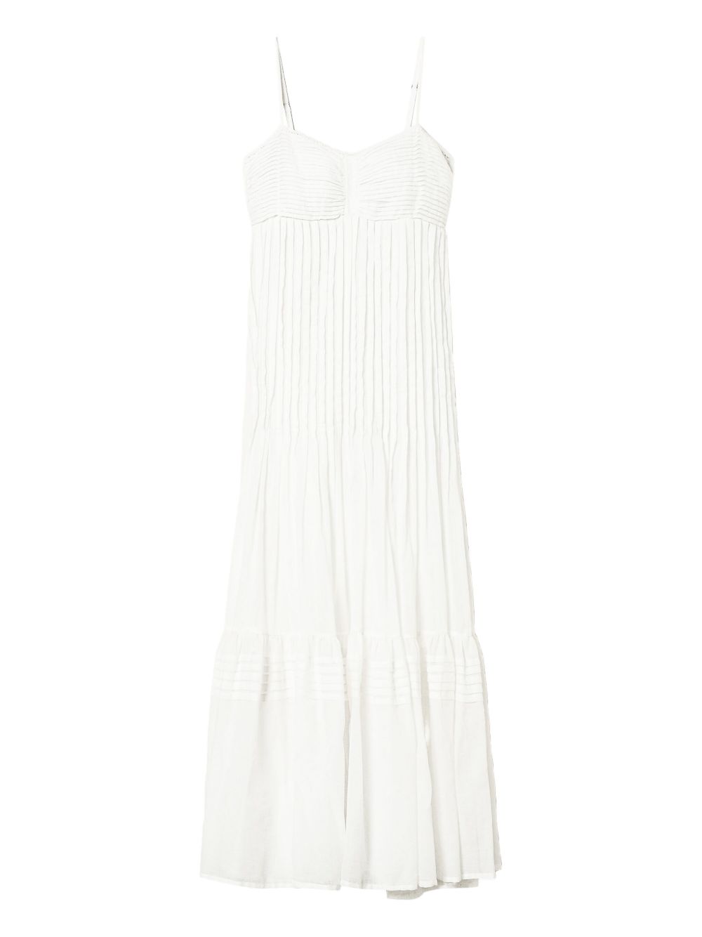Pleated maxi dress - White