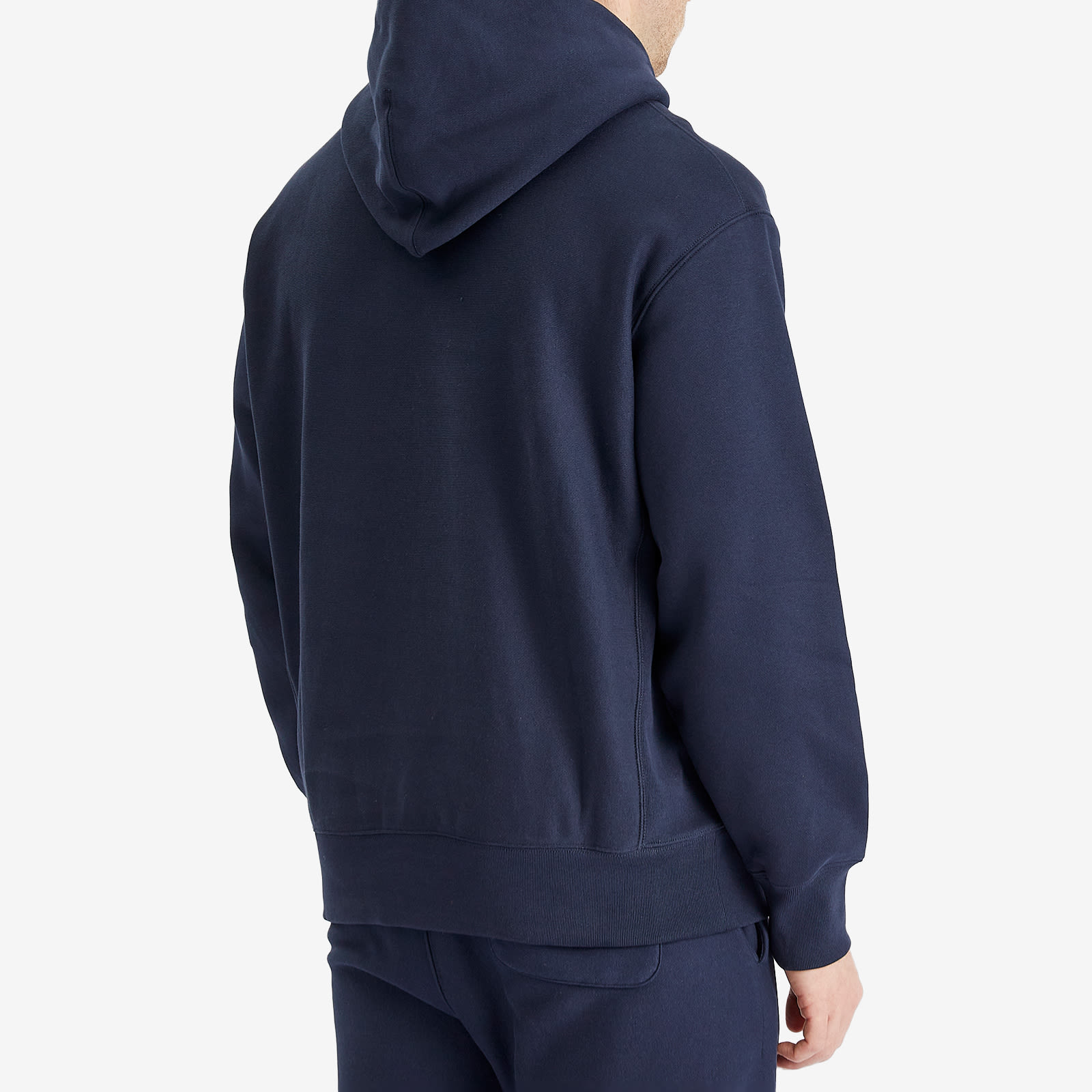 Men's Reverse Weave Fleece Hoodie in Blue