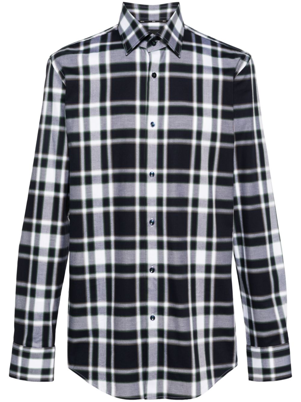 Plaid check-pattern shirt - Blue