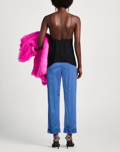 Woman Pants Blue Size 4 Cotton, Polyamide, Elastane