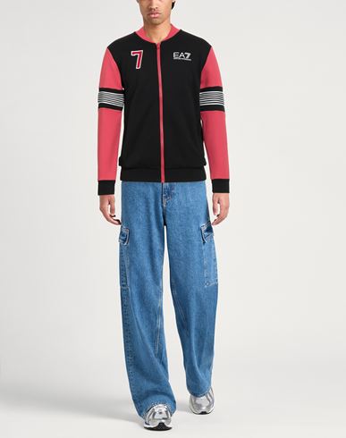 Man Sweatshirt Black Size M Cotton, Polyester, Elastane