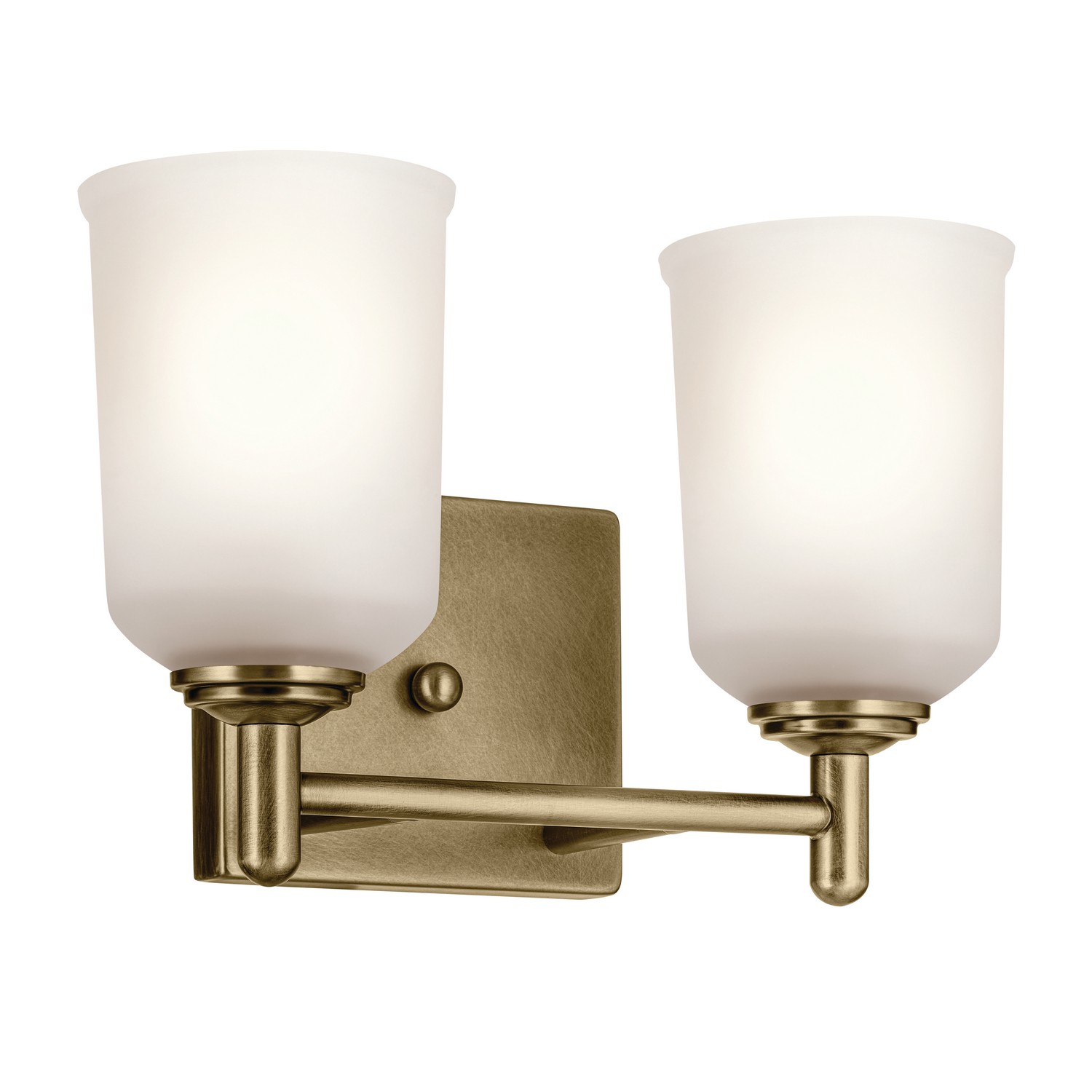 Natural Brass Two Light Bath from the Shailene Collection