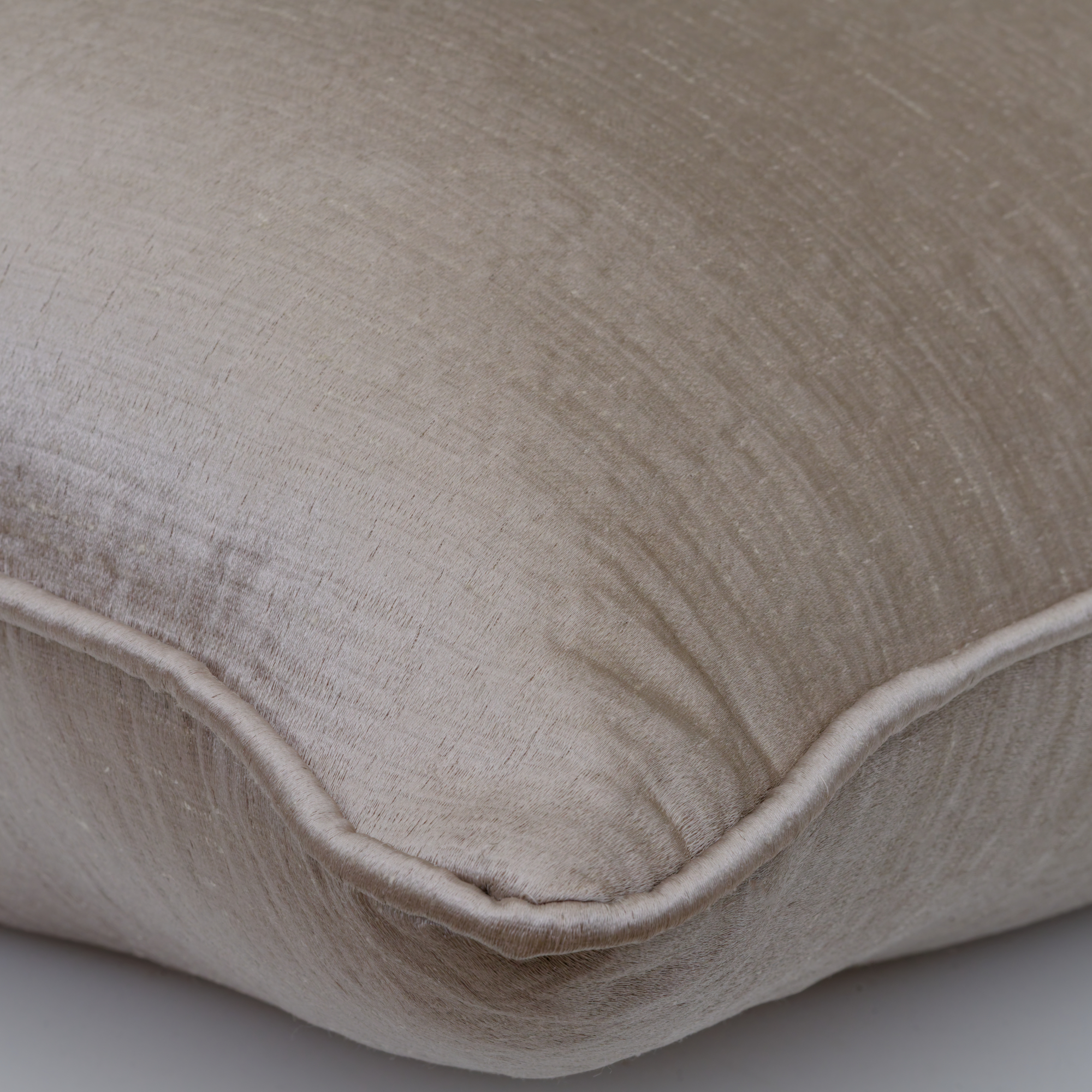 Columbus Cloud, Sustainable Feather, Cushion, 55cm x 55cm - Andrew Martin Satin Plain