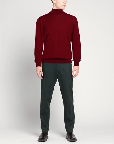 Man Turtleneck Brick Size 44 Merino Wool