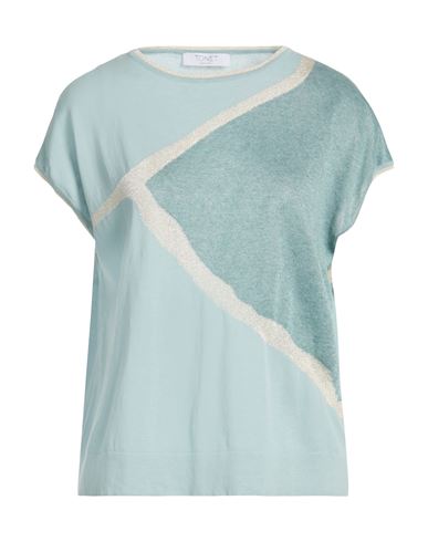 Woman Sweater Sky blue Size 12 Cotton, Viscose, Polyester