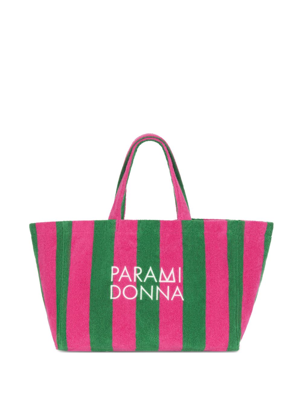 Large striped tote bag - Pink