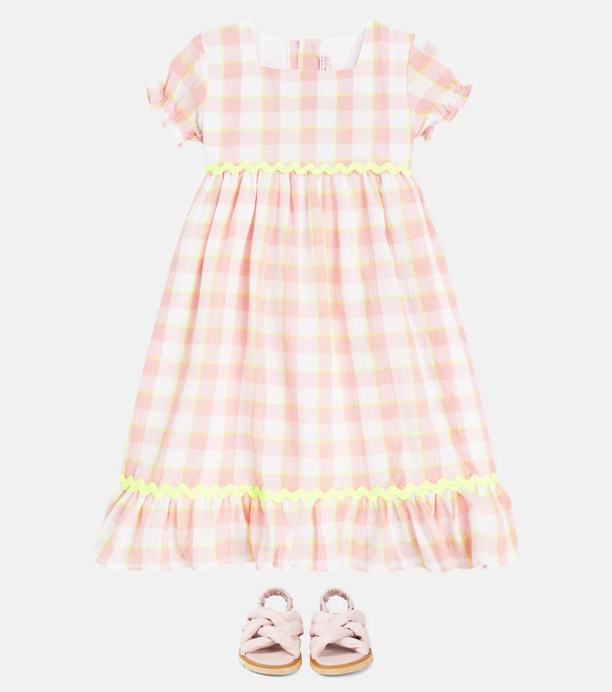 Gabrielle checked cotton dress