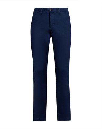 Man Pants Navy Size 42 Cotton, Elastane