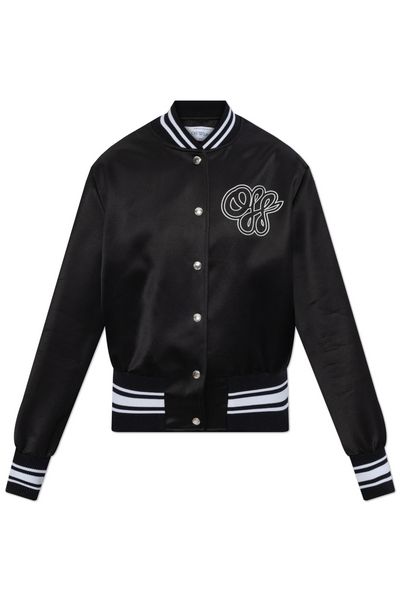Off-White Logo Printed Varsity Jacket