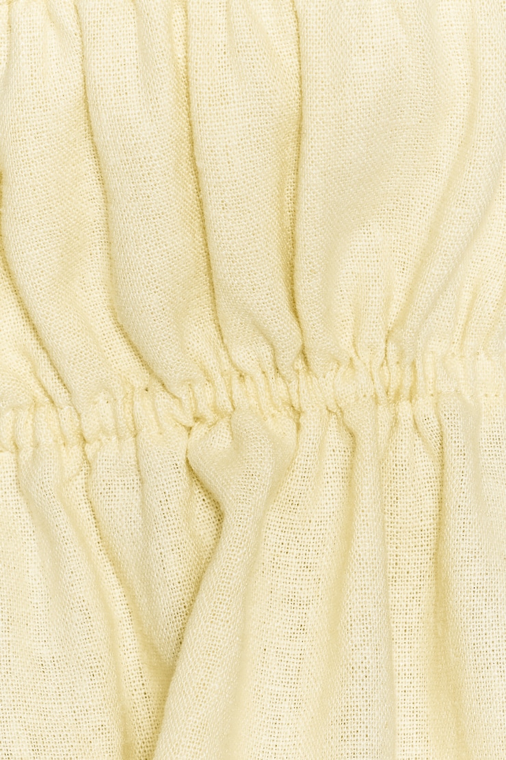 Linen Flyaway Halter Top - Yellow - Women Clothing