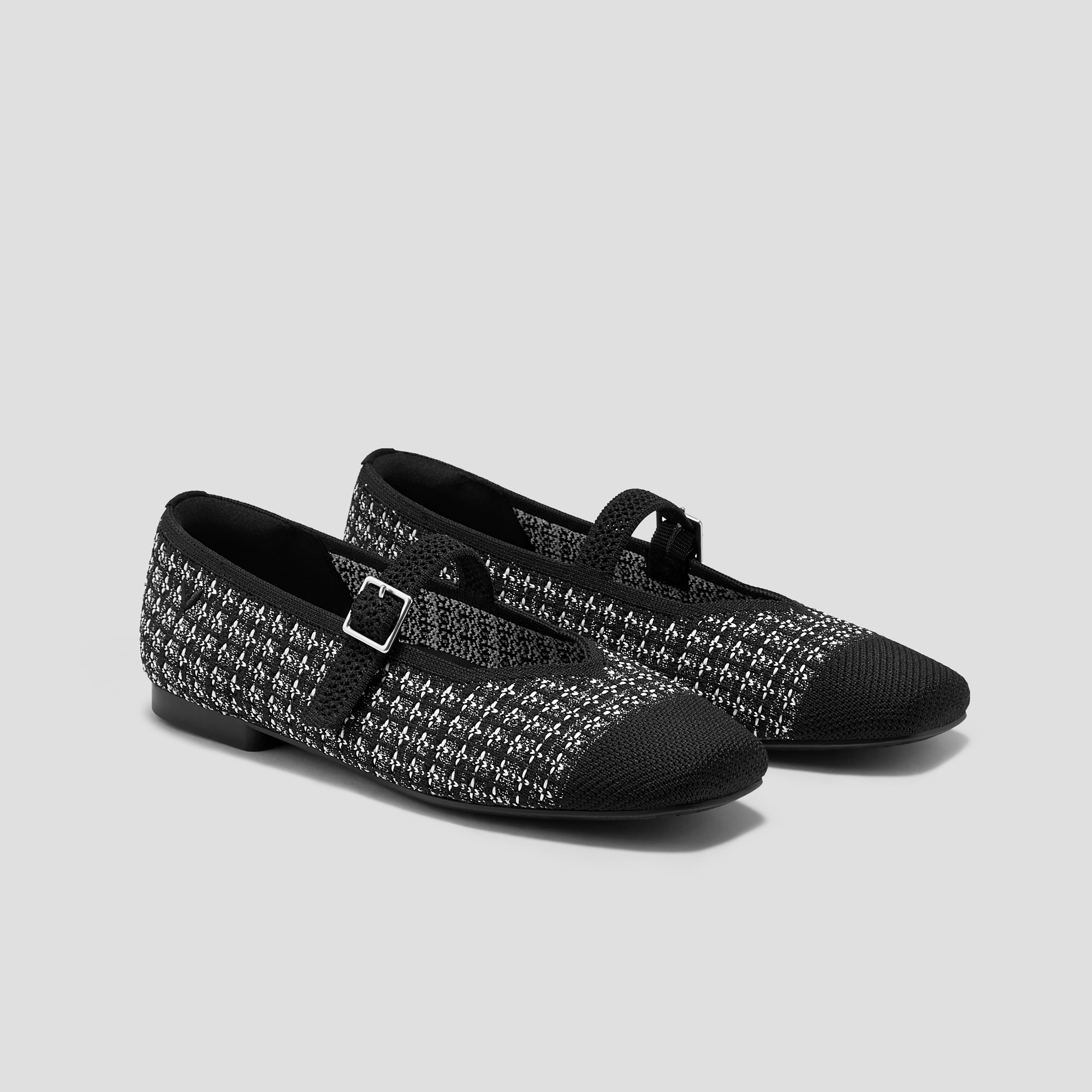 VIVAIA Square-Toe Mary Janes Margot Mary Jane|BLACK TWEED