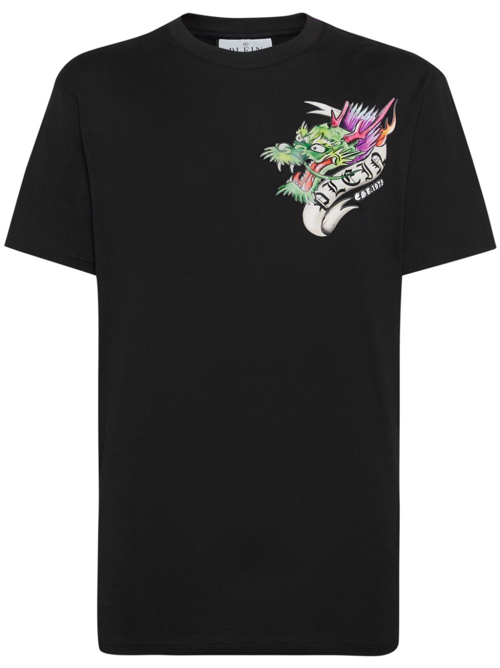 Tattoo-print cotton T-shirt - White