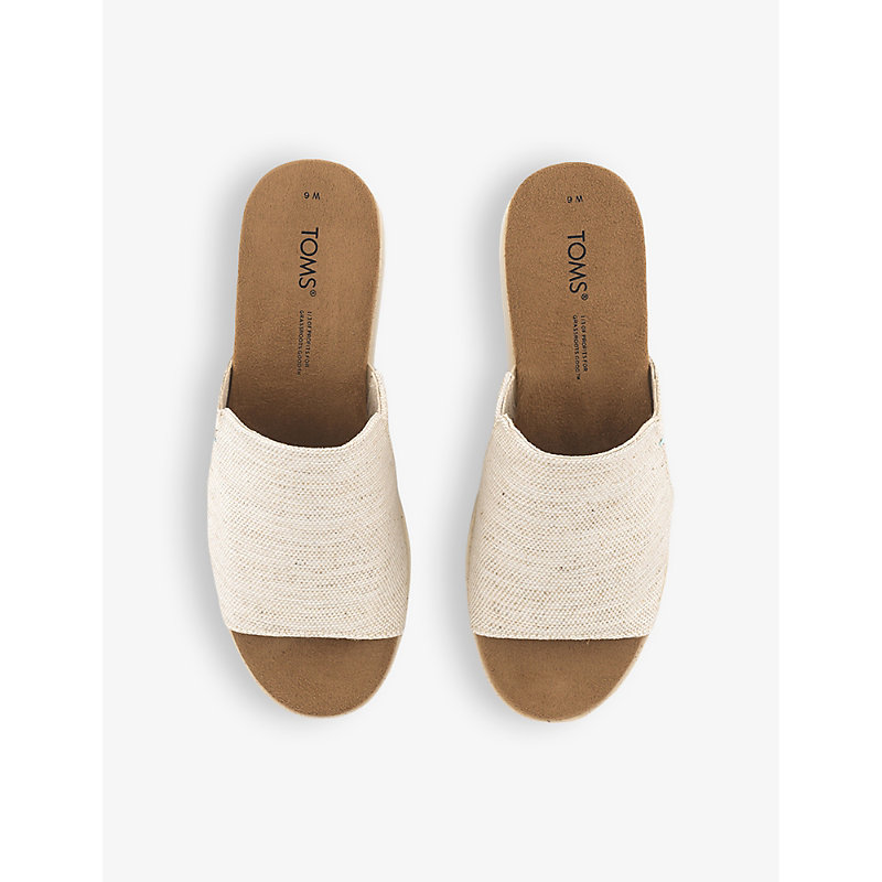 Womens Tural Yarn Dye Diana Slip-on Canvas Wedge Sandals