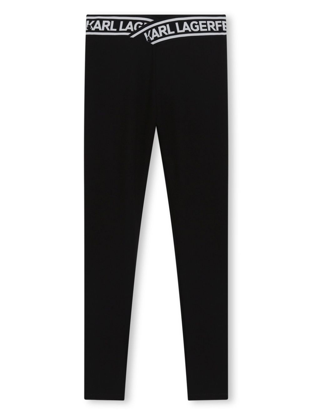 Logo-waistband jersey leggings - Black