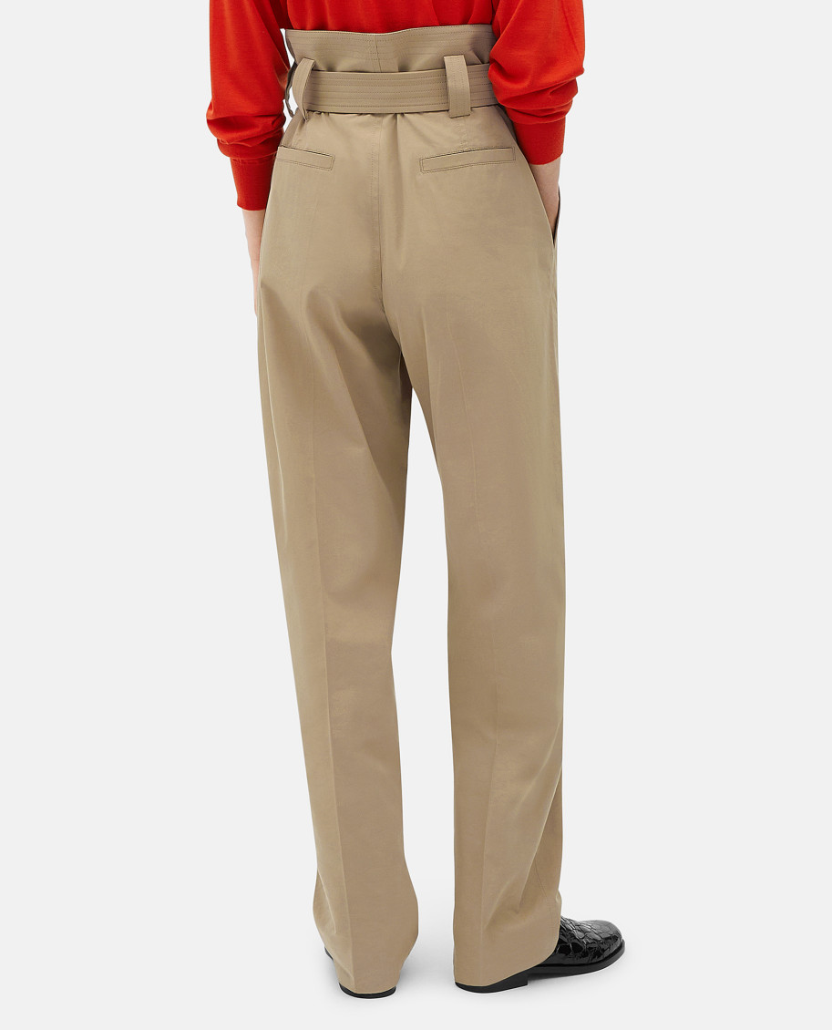 Beige Cotton Pants