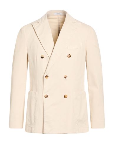 Man Blazer Cream Size 42 Cotton, Tencel, Silk, Elastane