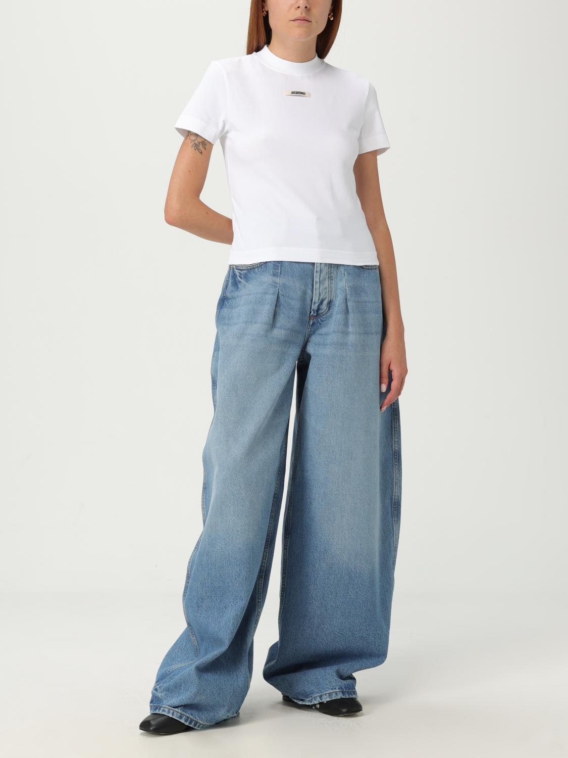 Le De-Nîmes Ovalo pleated jeans - Blue