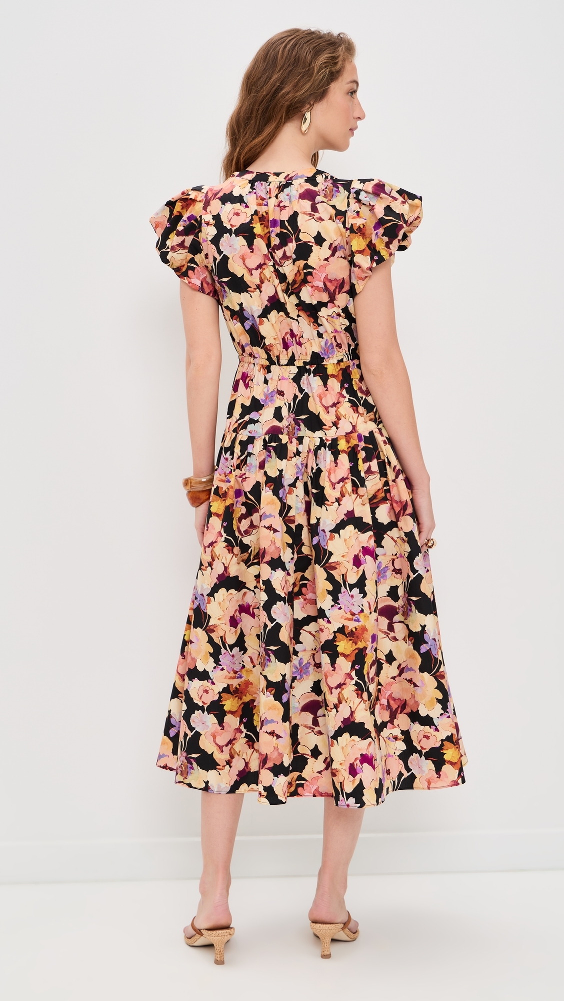 Marin Cotton Midi Dress Night Bloom