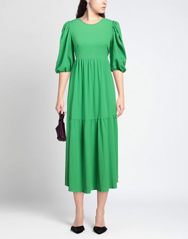 Woman Midi dress Green Size 6 Polyester, Elastane