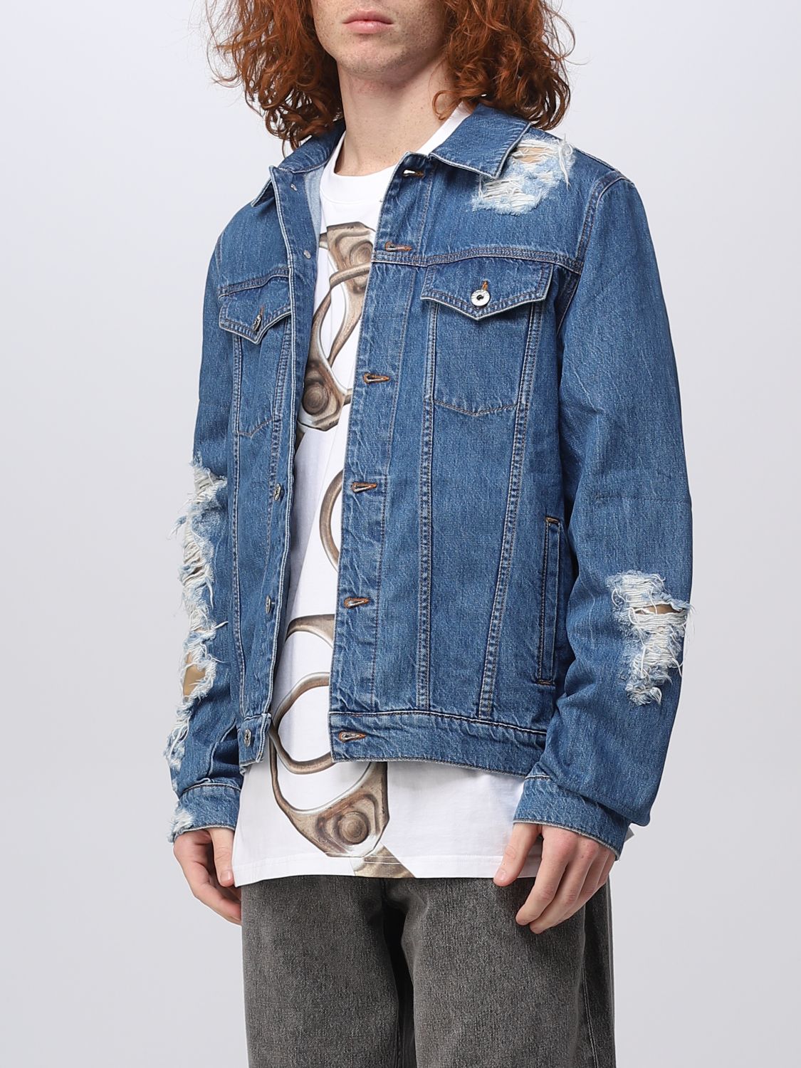Jacket Men color Denim