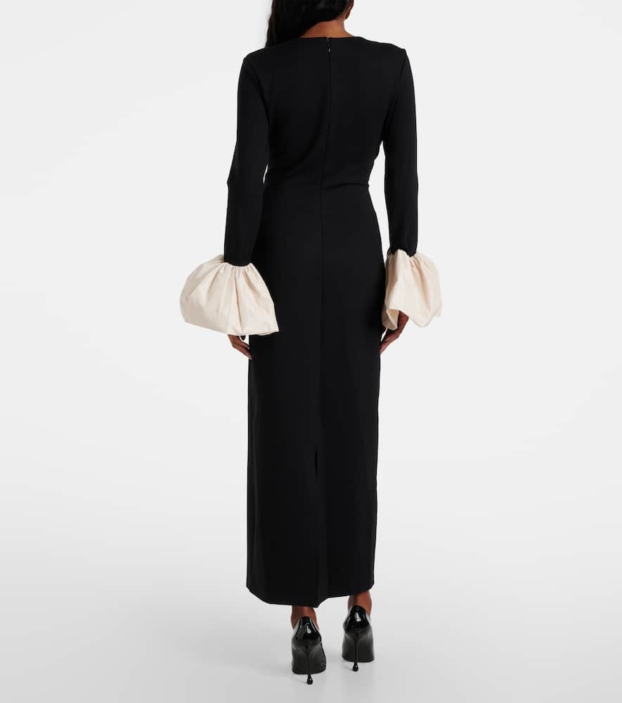 Hawthorne taffeta-trimmed maxi dress