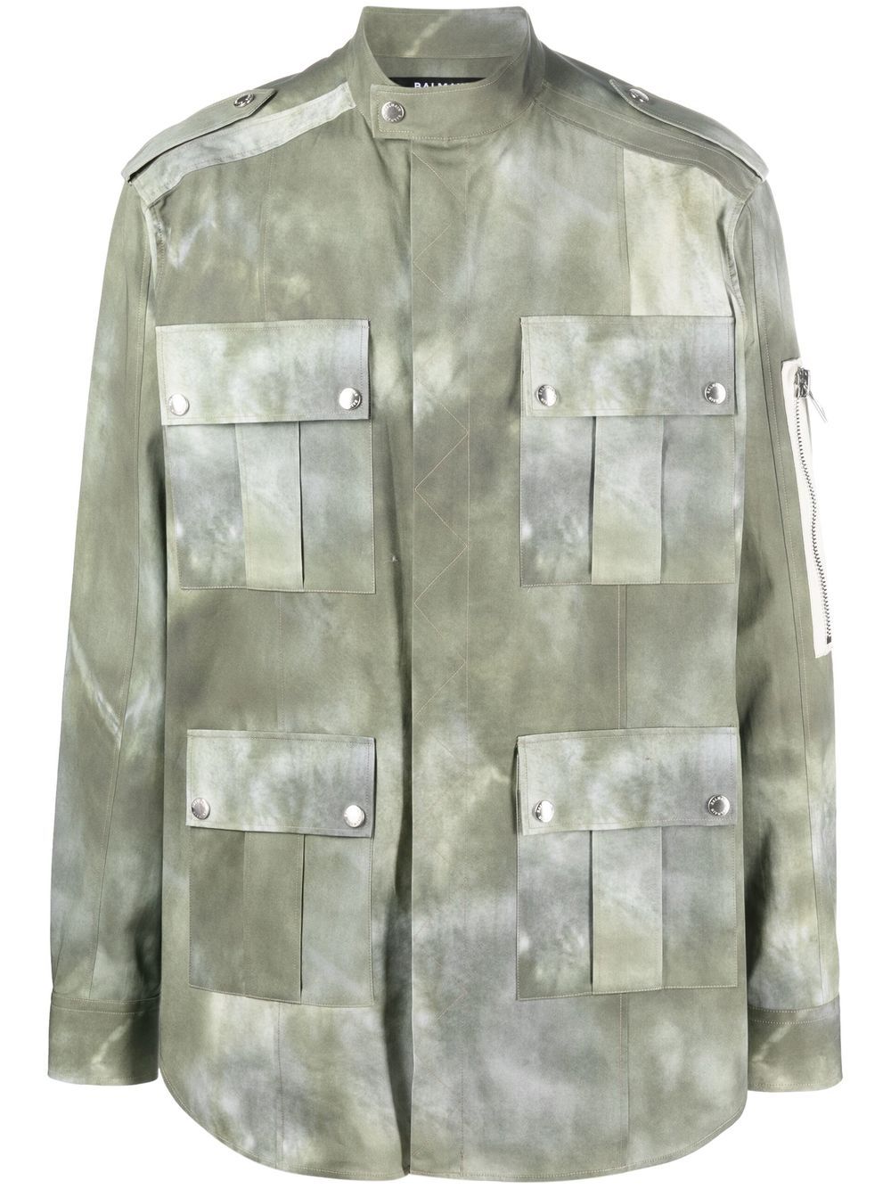 Faded-effect military jacket - Green