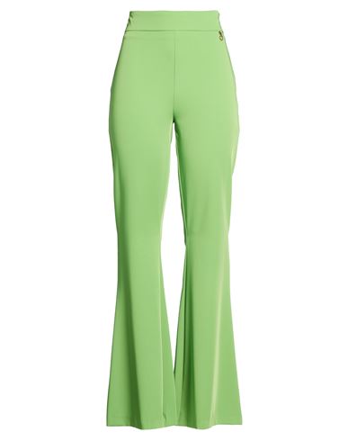 Woman Pants Green Size 6 Polyester, Elastane