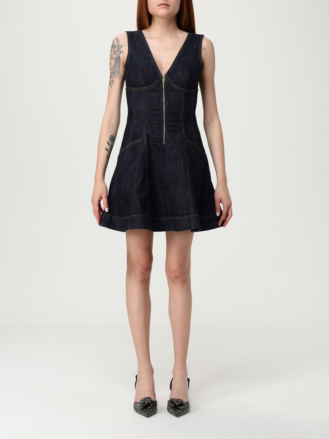 Denim mini dress - Blue