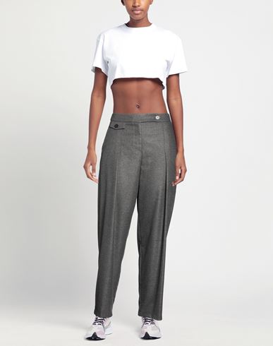 Woman Pants Charcoal Size M Polyester, Viscose, Elastane