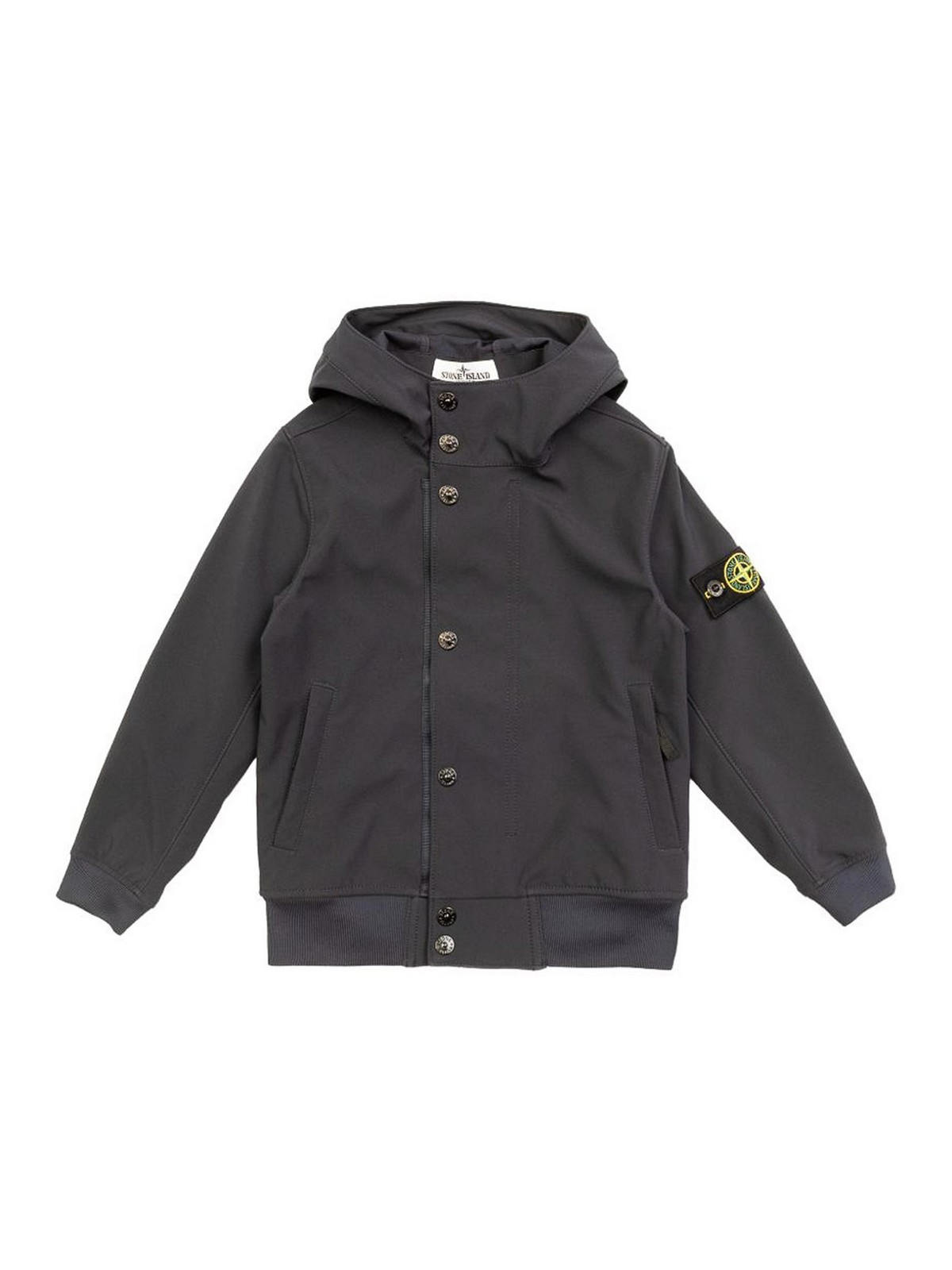 Jacket With Hood And Buttons