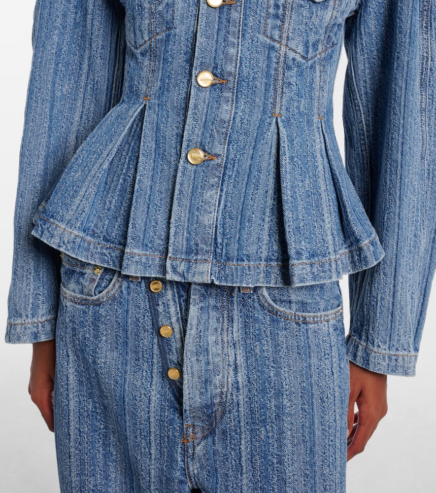 Peplum denim jacket