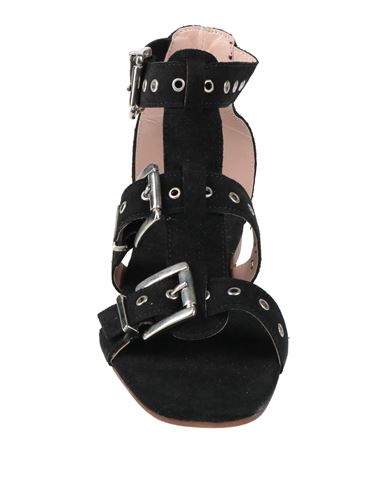Woman Sandals Black Size 11 Leather