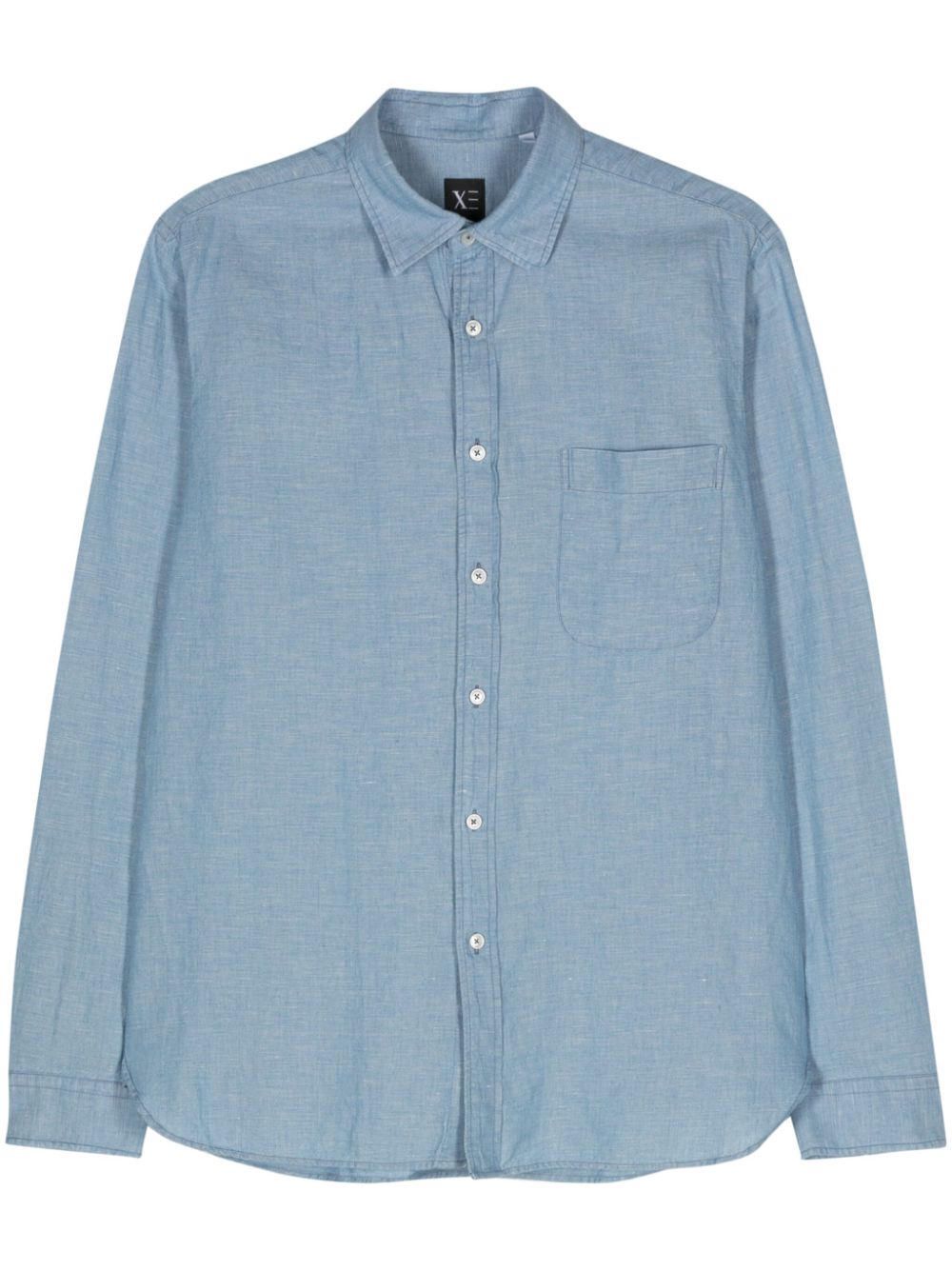 Chambray longsleeved shirt - Blue