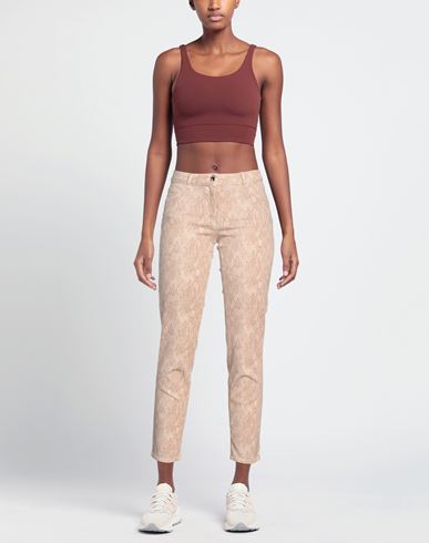 Luckylu Milano Woman Pants Sand Size 10 Cotton, Elastomultiester, Elastane