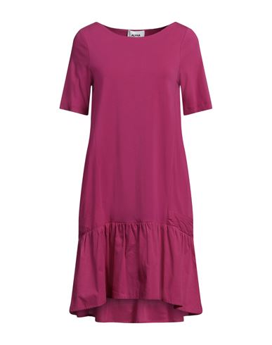 Alpha Studio Woman Mini dress Magenta Size 2 Cotton, Elastane
