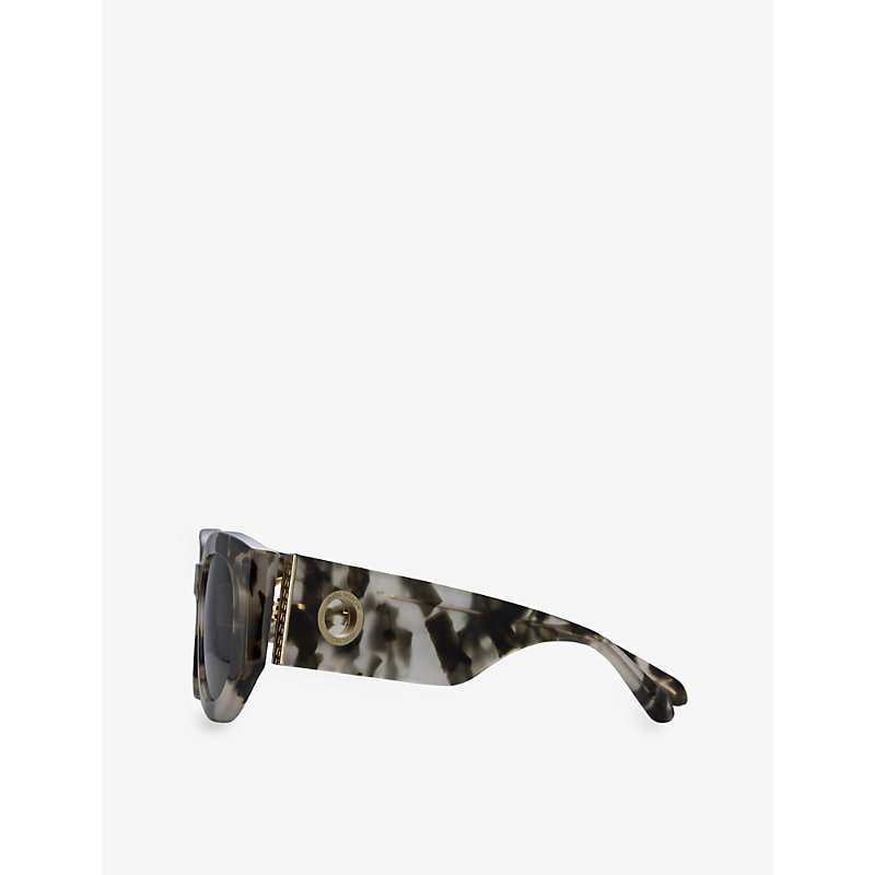 Womens Black Debbie D-frame Acetate Sunglasses 