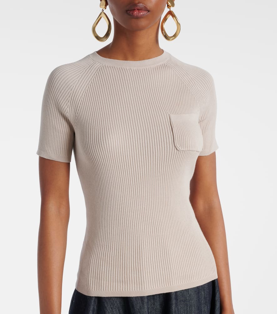 Berlino ribbed-knit cotton top